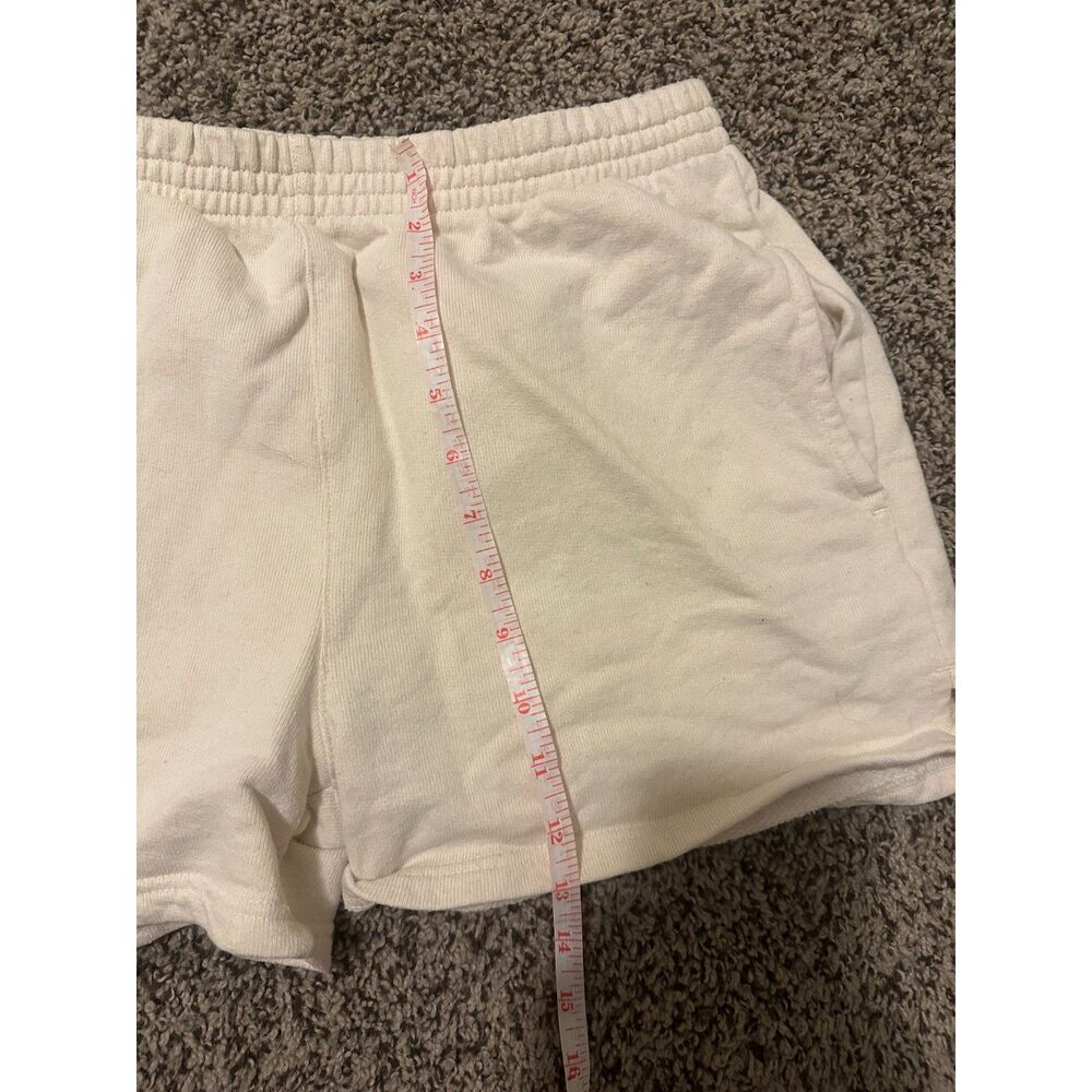 John Galt Brandy Melville Off-White Rosa Sweat Shorts - One Size - Picture 4 of 4